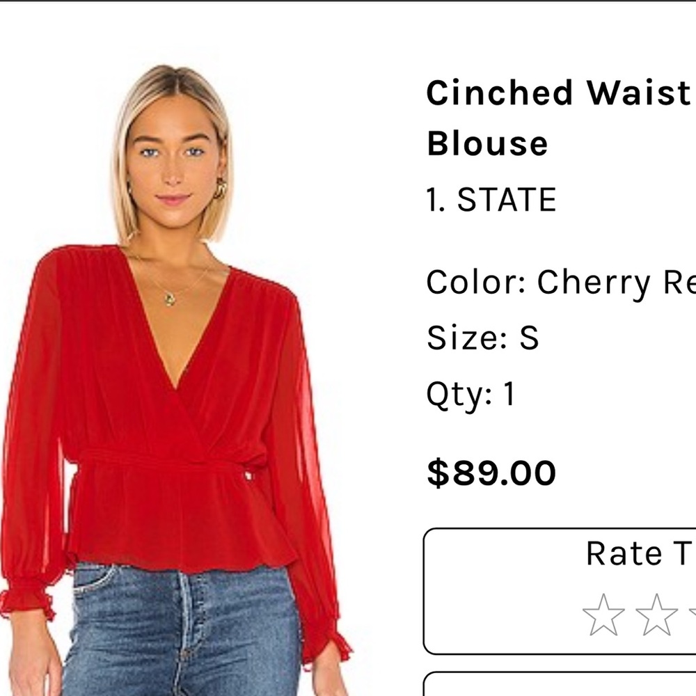 Red blouse